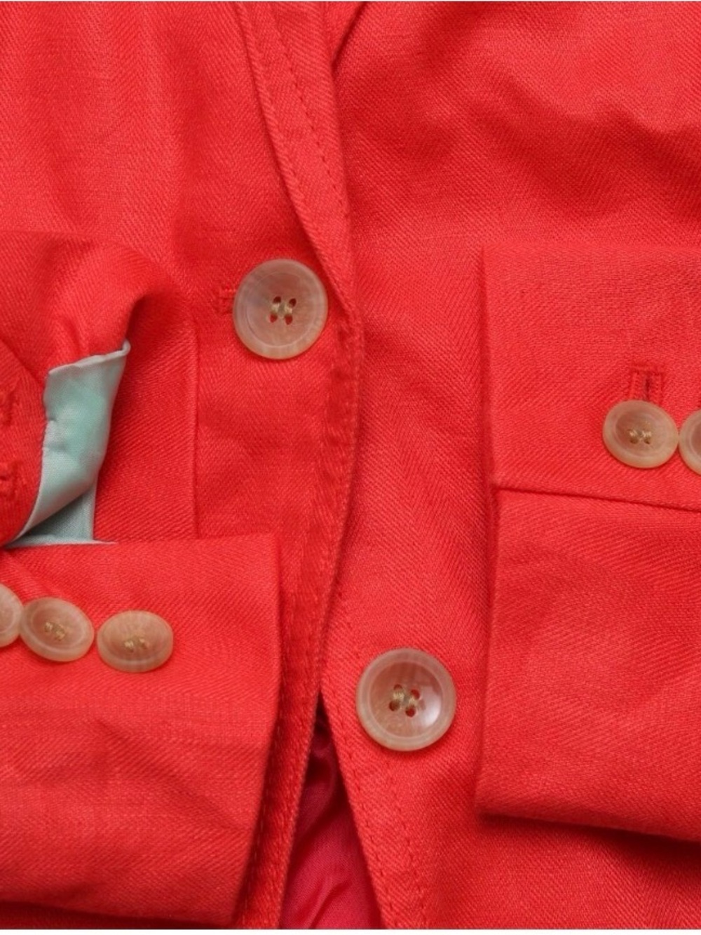 J. Crew Bright Red Women's Linen Blazer - Picture 11 of 11